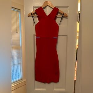 Herve by Herve Leger Red Bodycon Dress